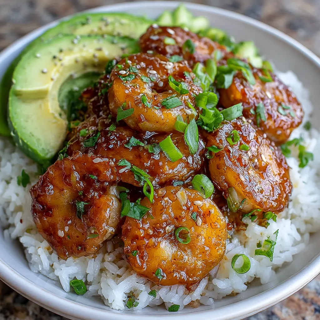 Honey Garlic Shrimp Bowls