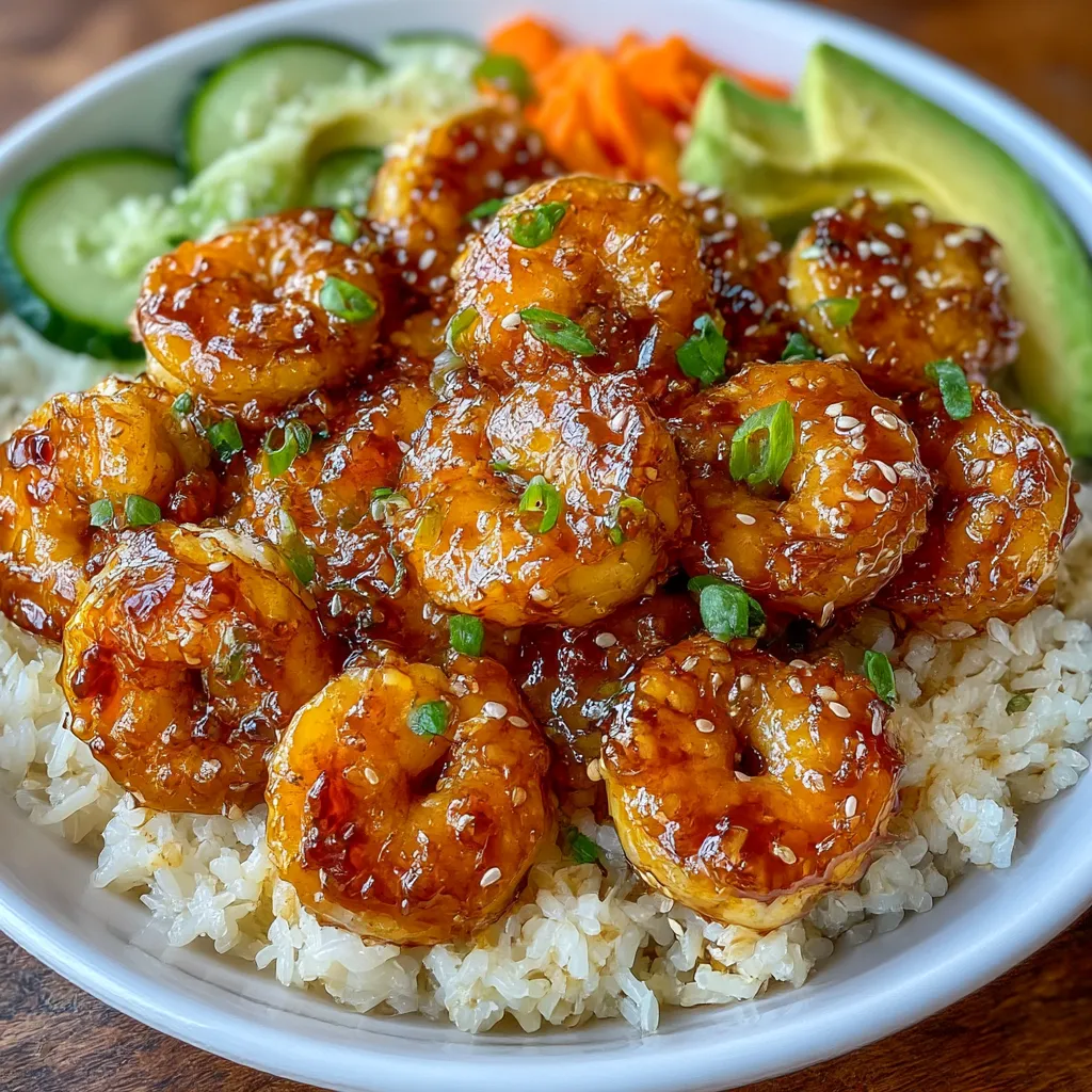 Honey Garlic Shrimp Bowls