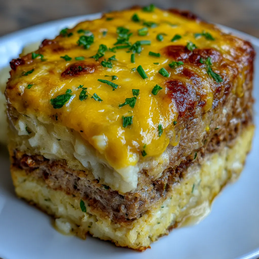 Loaded Potato and Meatloaf Casserole