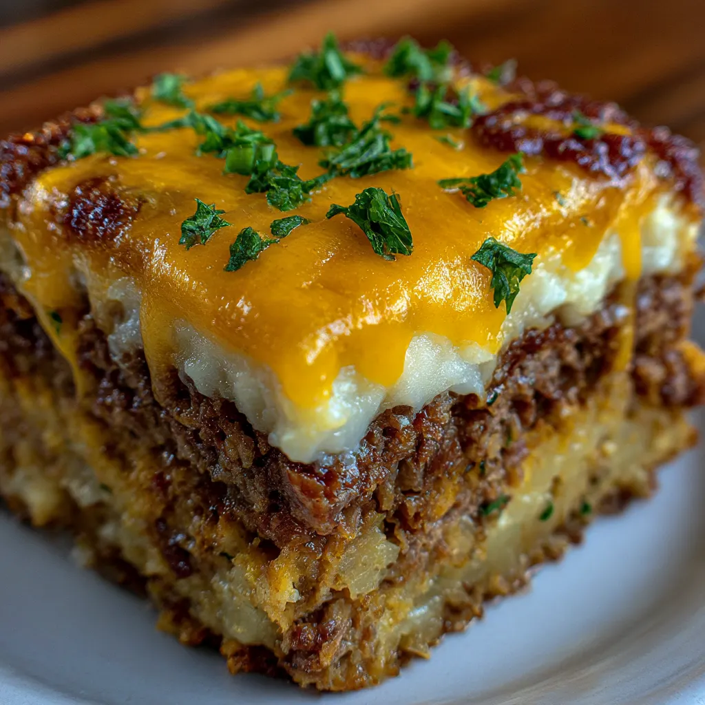 Loaded Potato and Meatloaf Casserole