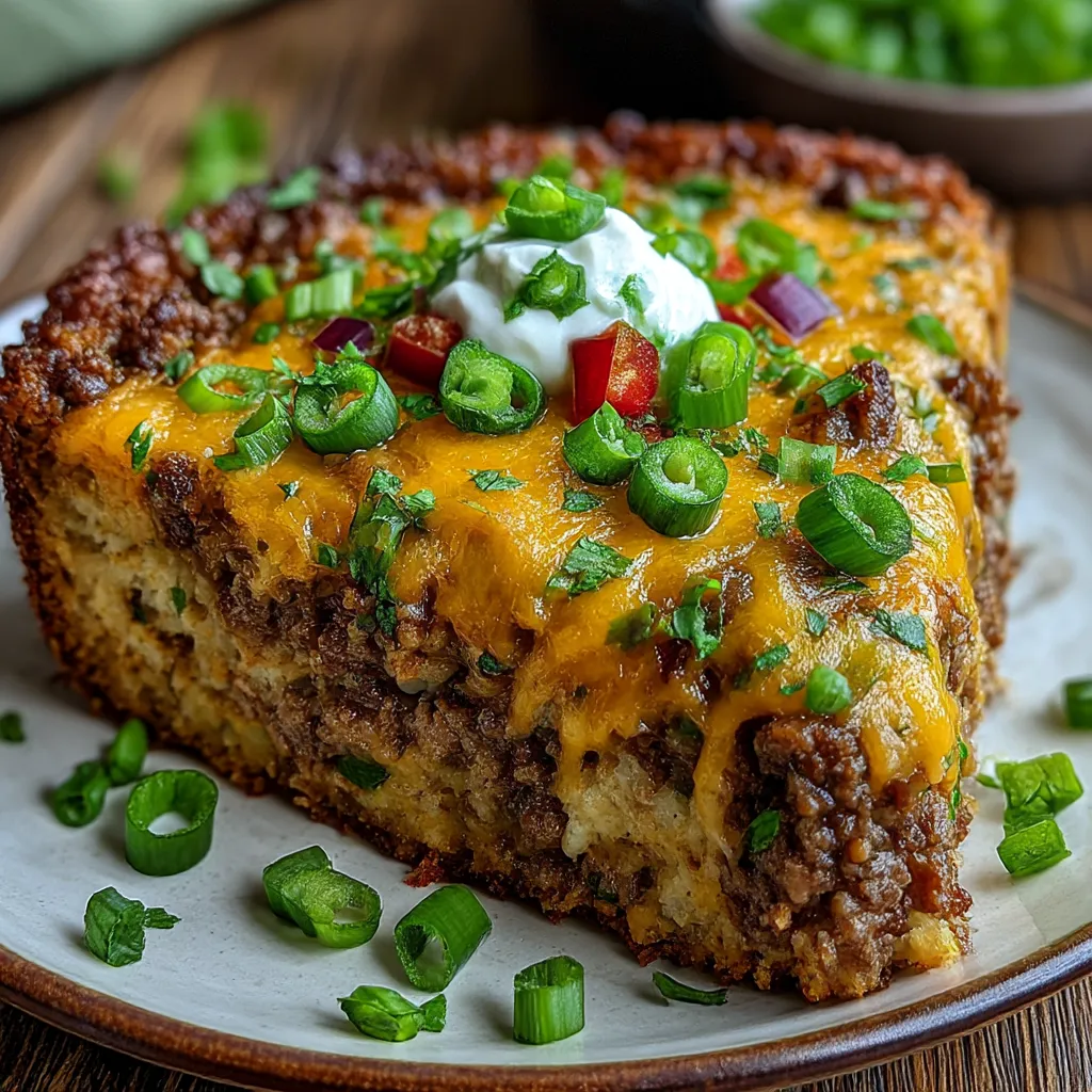 One-Pan Cheeseburger Pie Dinner