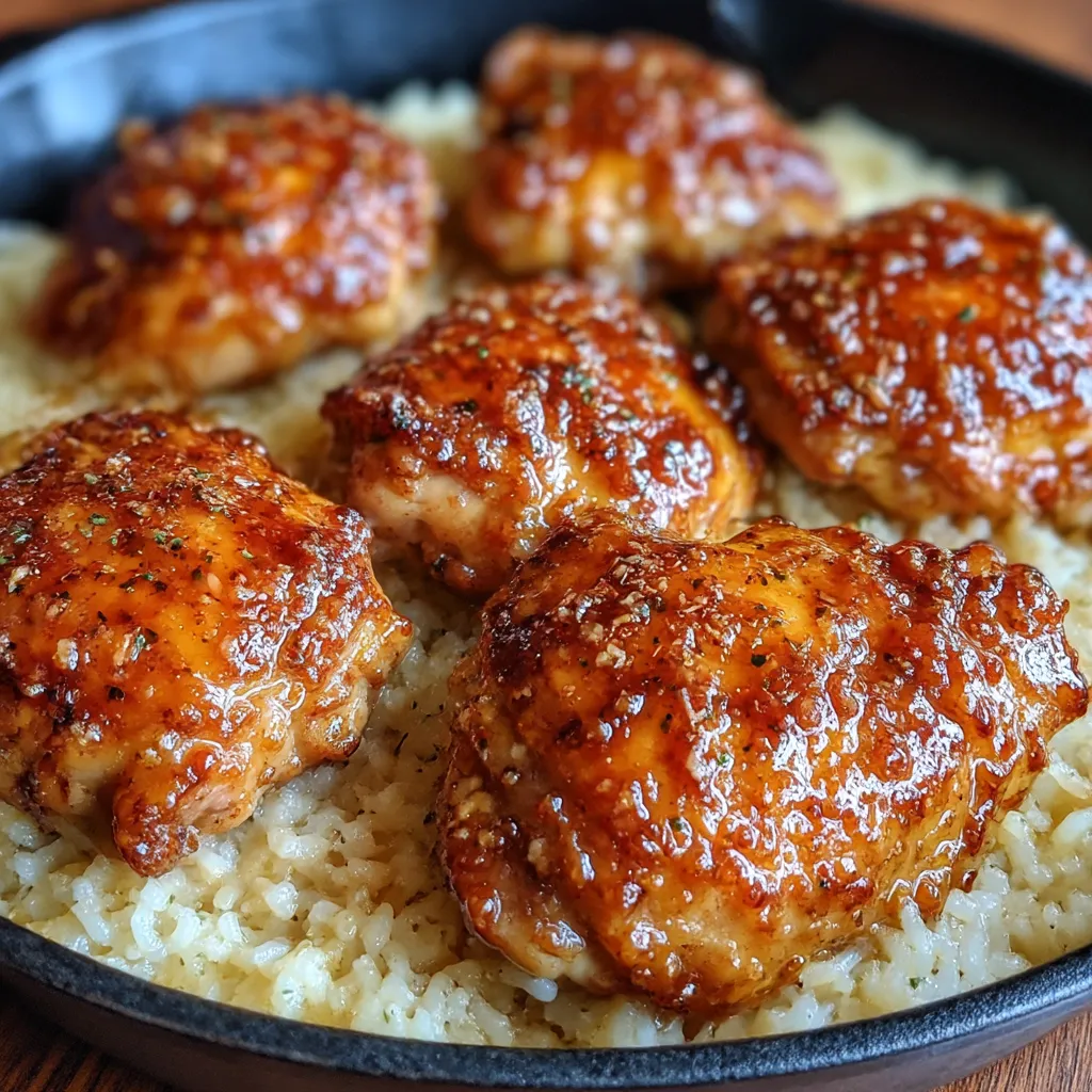 One Pan Honey BBQ Chicken Rice