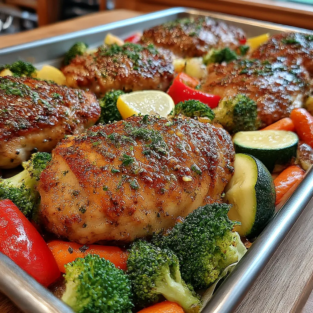 Sheet Pan Garlic Butter Chicken and Veggies