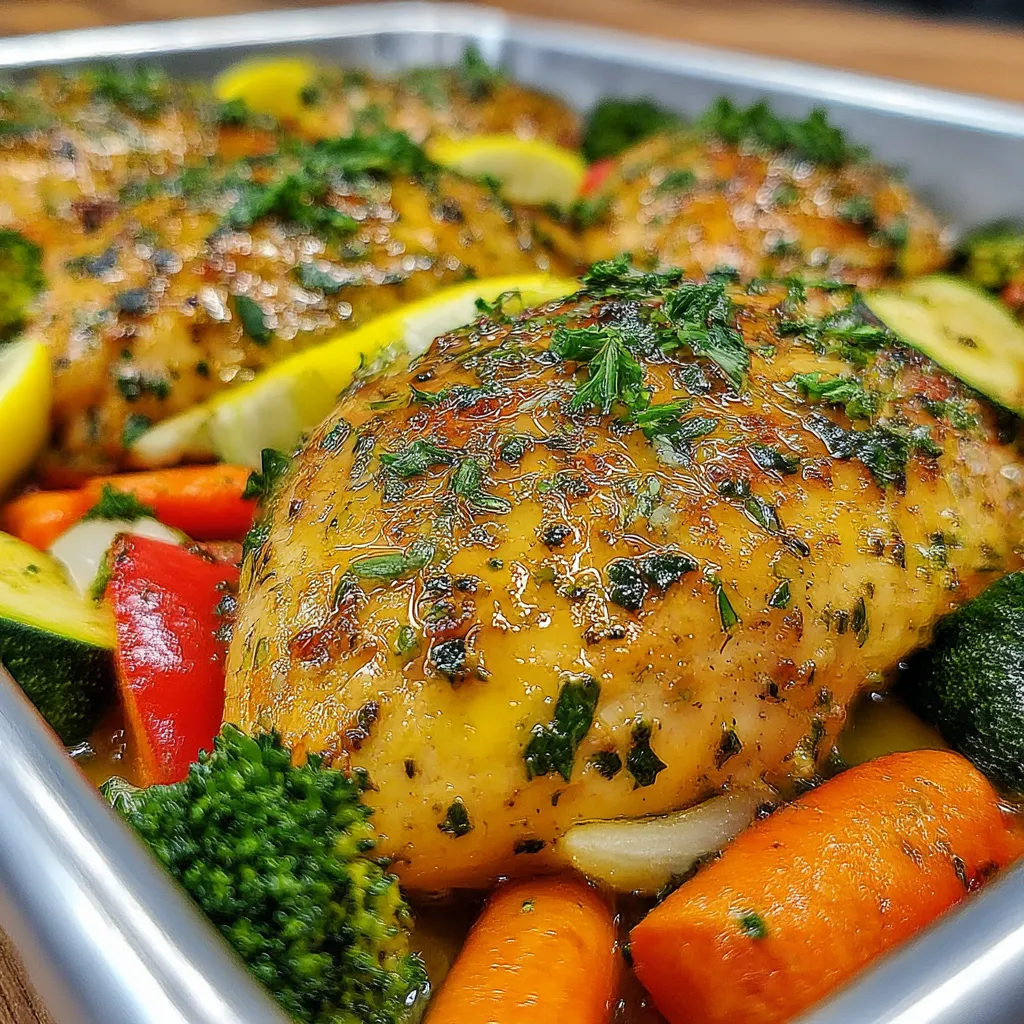 Sheet Pan Garlic Butter Chicken and Veggies