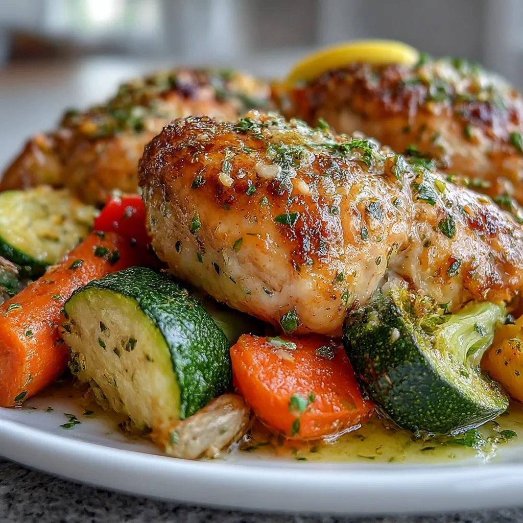 Sheet Pan Garlic Butter Chicken and Veggies