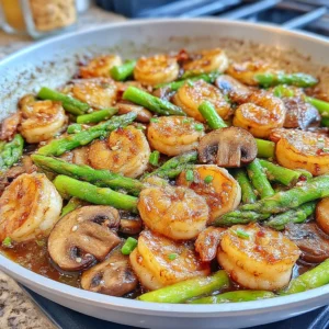 Shrimp and Asparagus Stir-Fry with Mushrooms