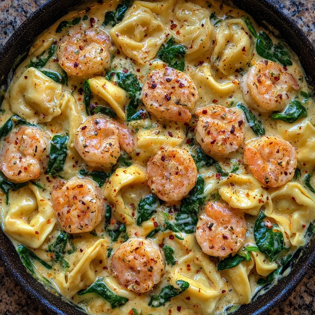 Shrimp and Spinach Tortellini