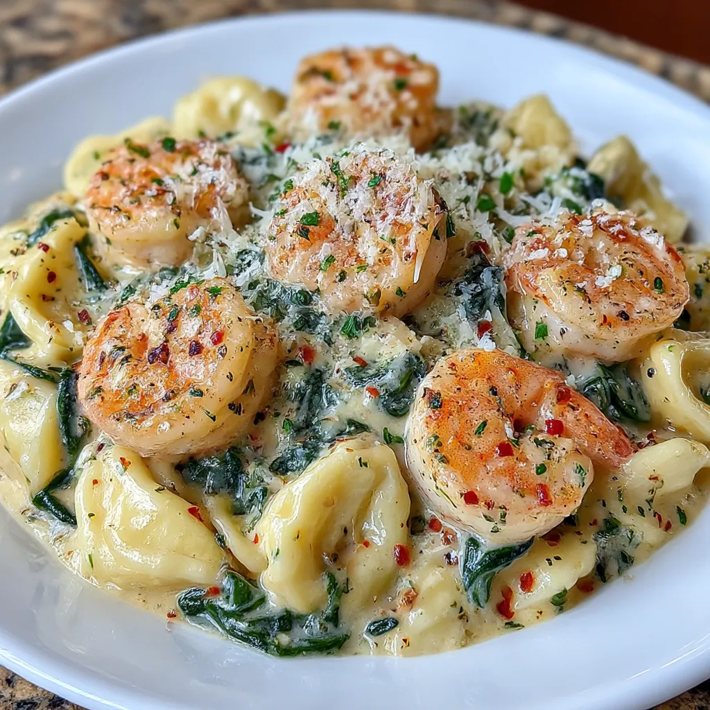 Shrimp and Spinach Tortellini