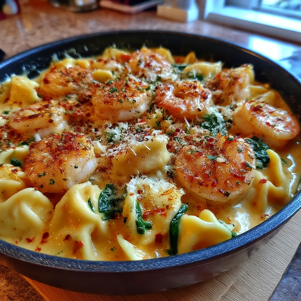 Shrimp and Spinach Tortellini