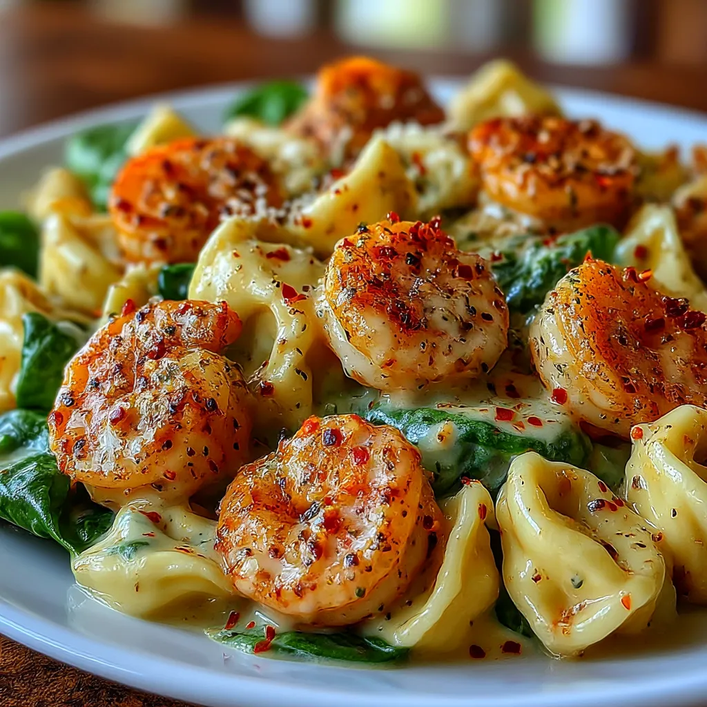 Shrimp and Spinach Tortellini