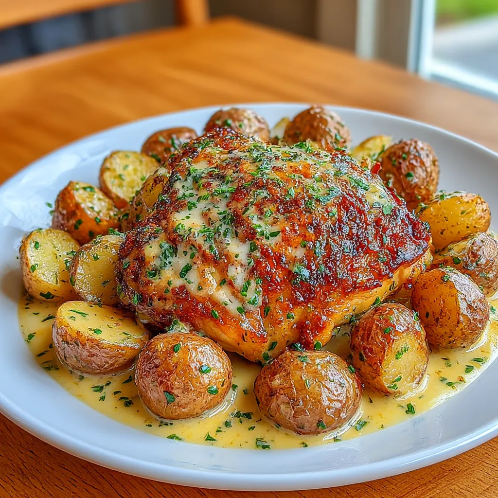 Slow Cooker Garlic Parmesan Chicken and Potatoes