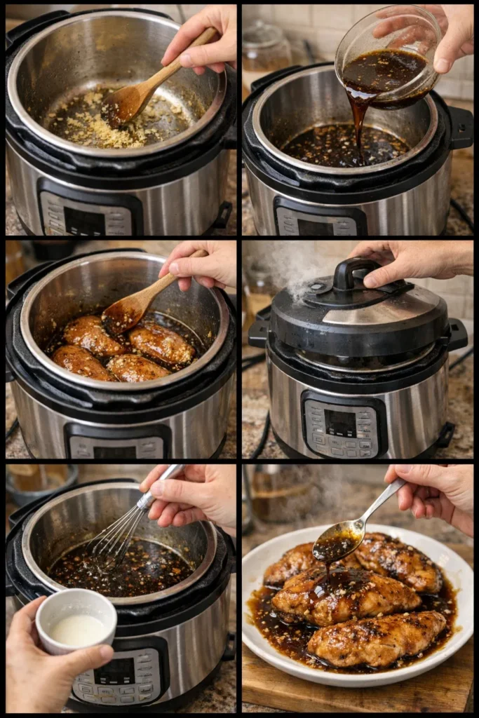 20-Minute Pressure Cooker Honey Garlic Chicken
