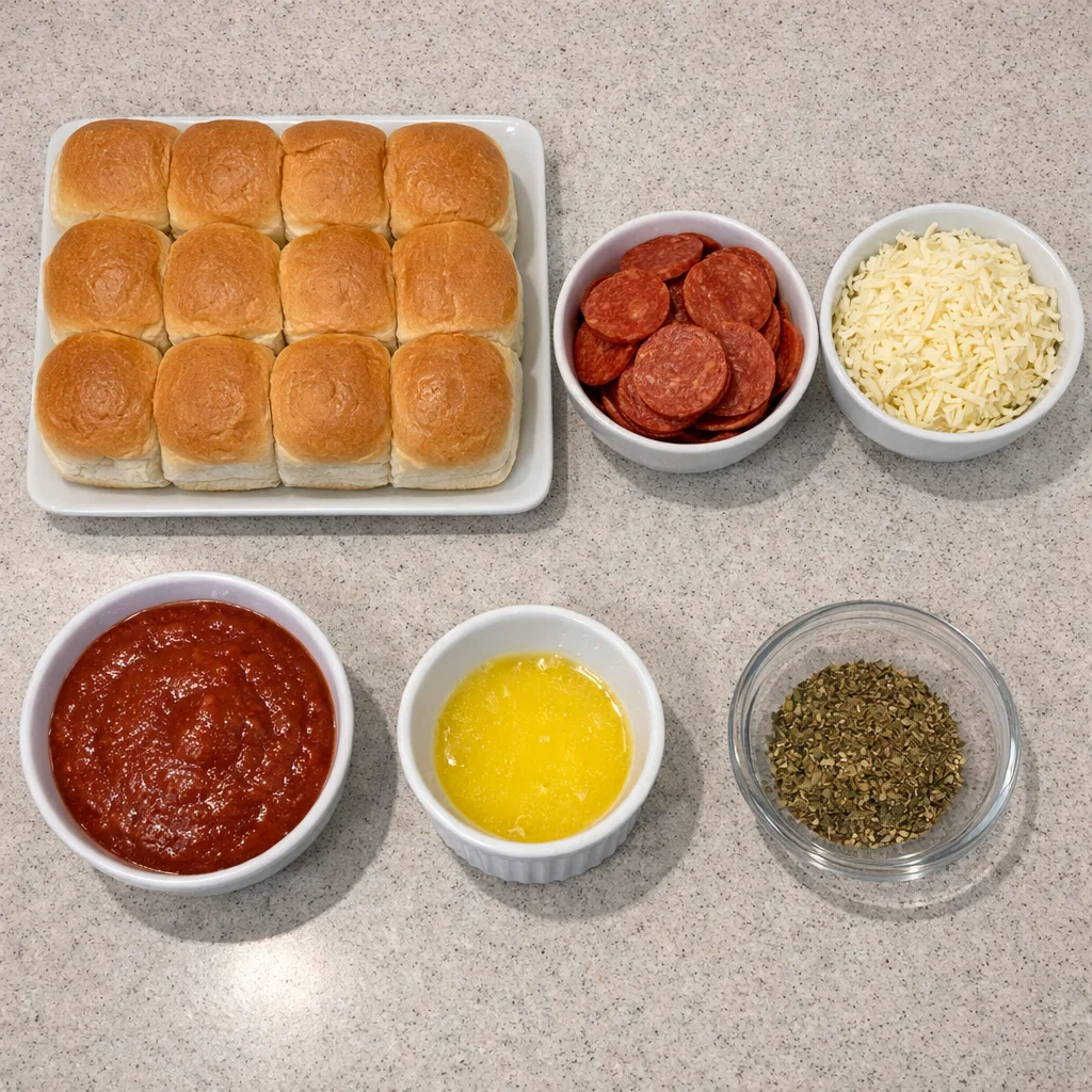 Beef Pepperoni Pizza Sliders