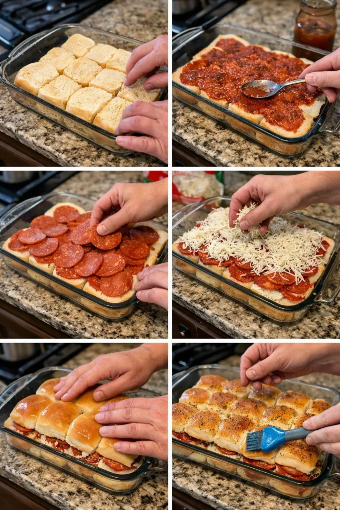 Beef Pepperoni Pizza Sliders