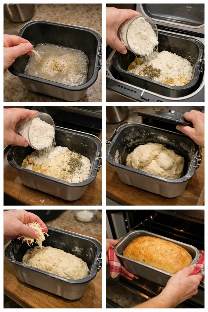 Bread Machine Garlic Cheese Bread