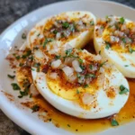 Cajun Boiled Eggs with Spicy Garlic Butter Sauce