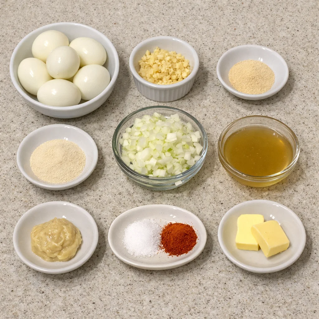 Cajun Boiled Eggs with Spicy Garlic Butter Sauce