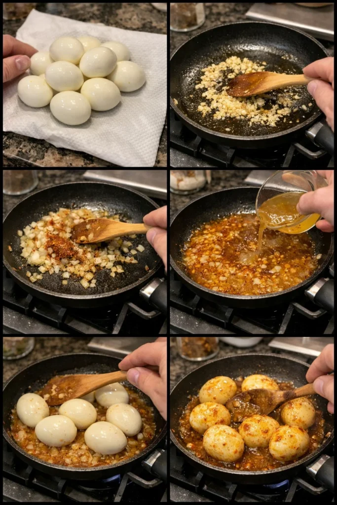 Cajun Boiled Eggs with Spicy Garlic Butter Sauce