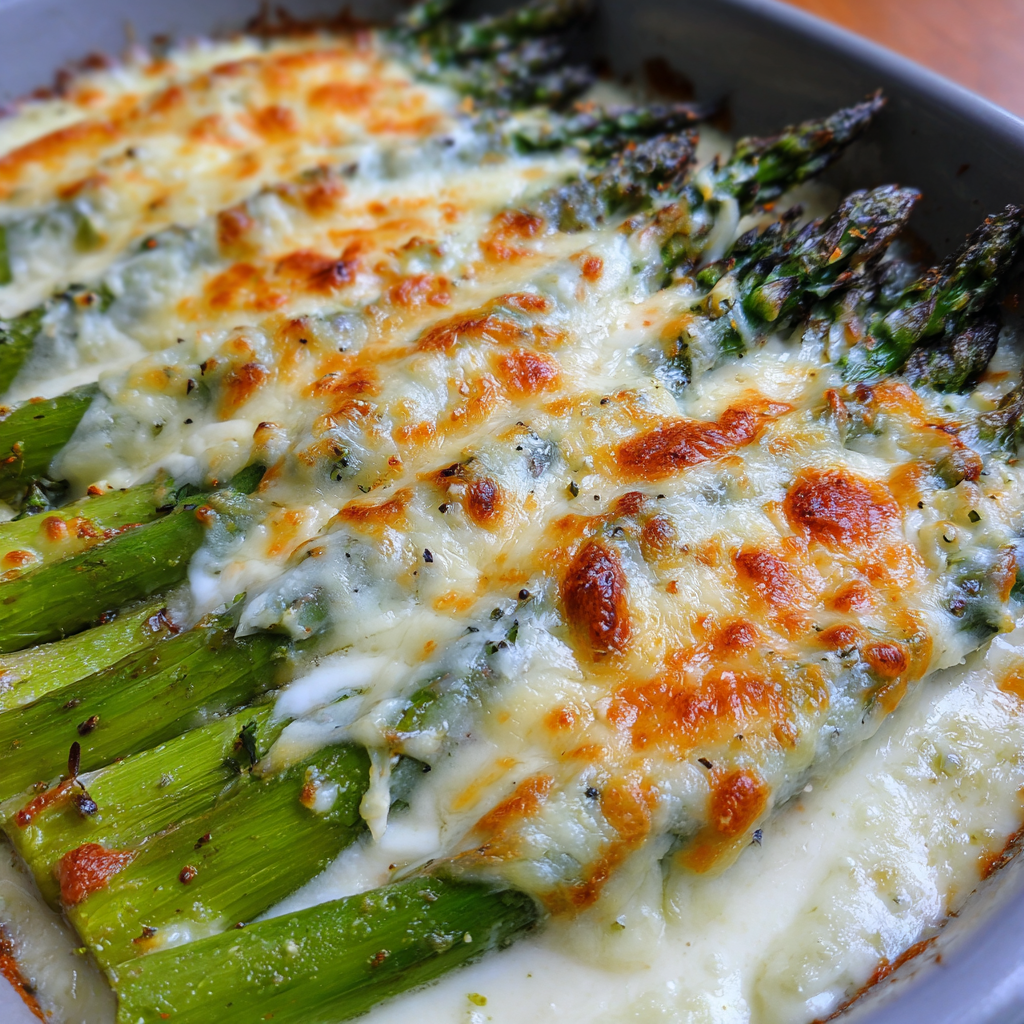 Cheesy Baked Asparagus Goodness