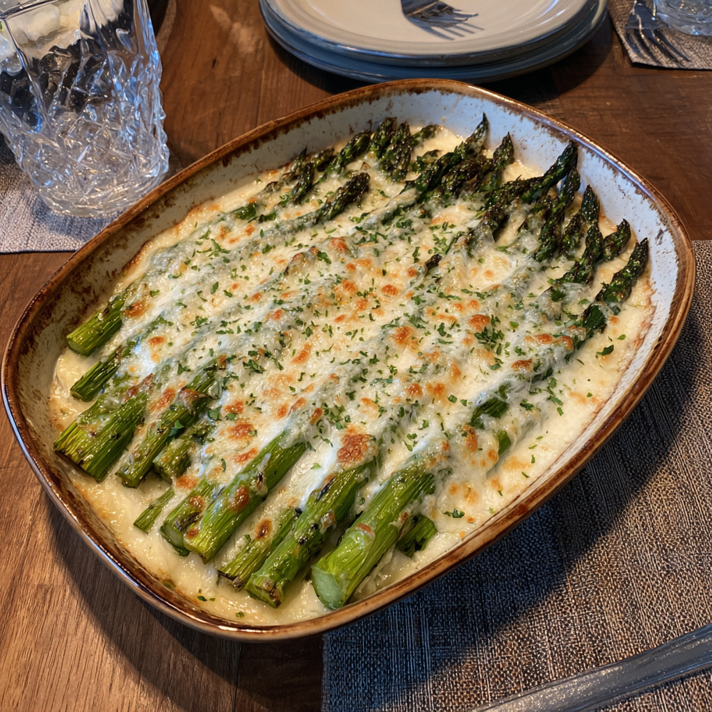 Cheesy Baked Asparagus Goodness