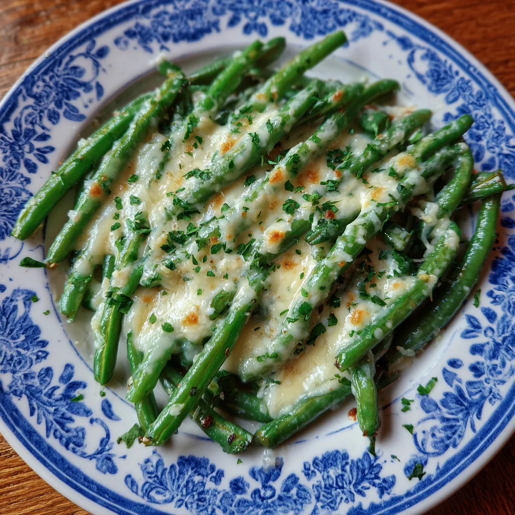 Cheesy Garlic Green Beans