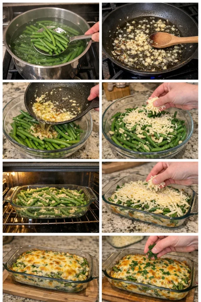 Cheesy Garlic Green Beans