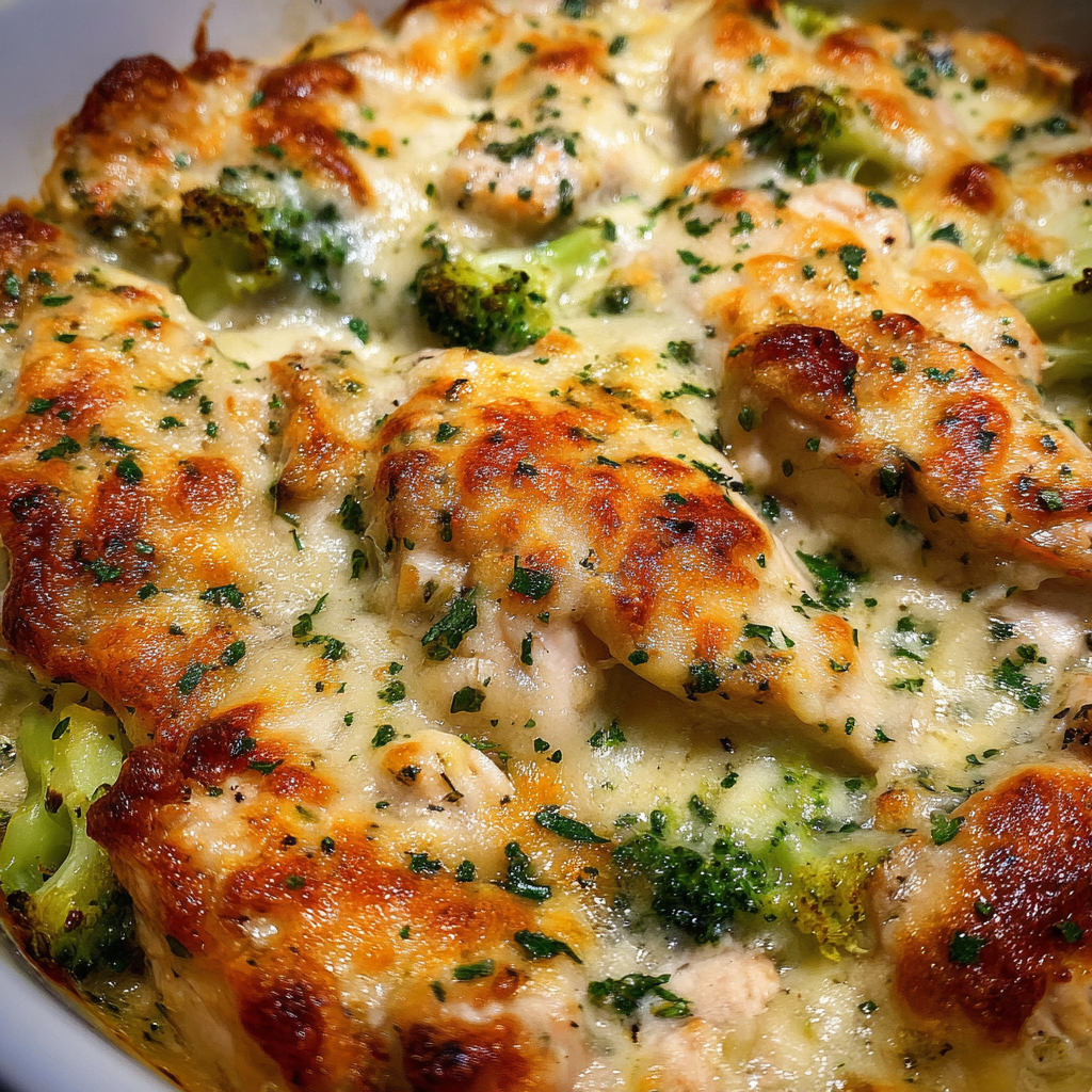 Chicken Alfredo Bake