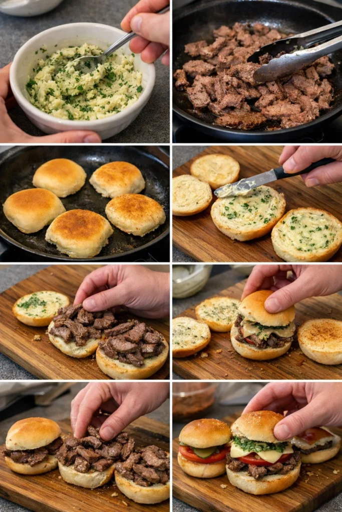 Cowboy Butter Steak Sliders