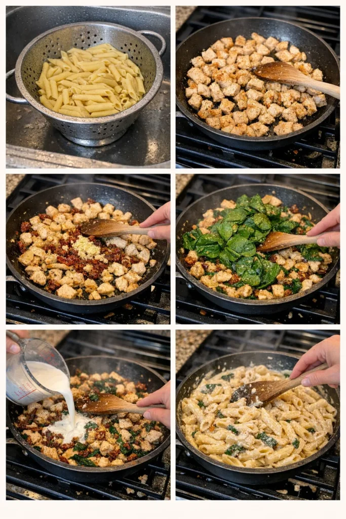 Creamy Asiago Chicken Pasta