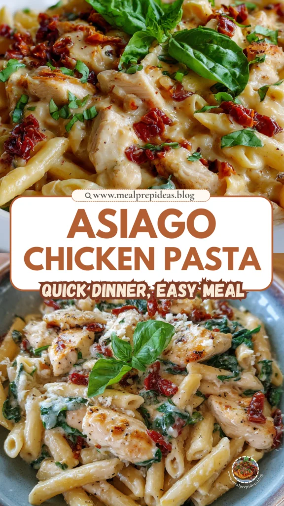 Creamy Asiago Chicken Pasta