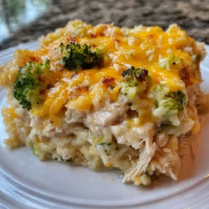 Creamy Chicken Cauliflower Rice Casserole