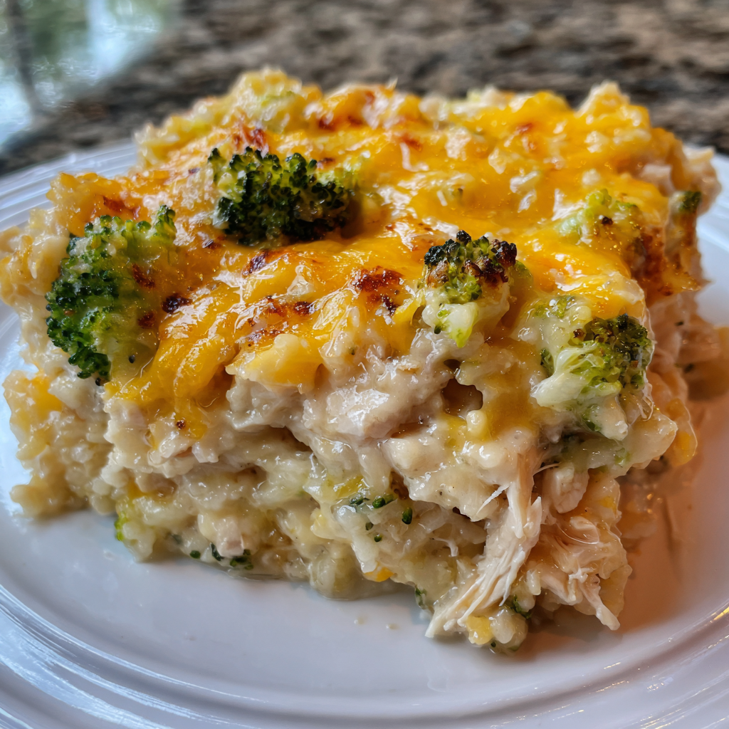 Creamy Chicken Cauliflower Rice Casserole