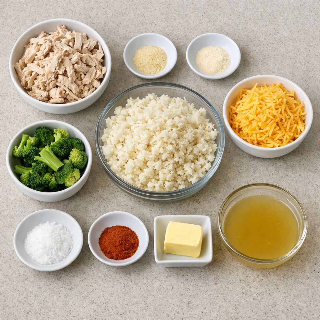 Creamy Chicken Cauliflower Rice Casserole