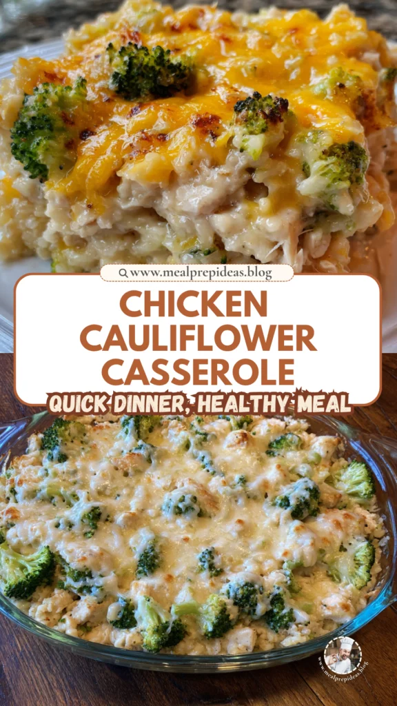 Creamy Chicken Cauliflower Rice Casserole