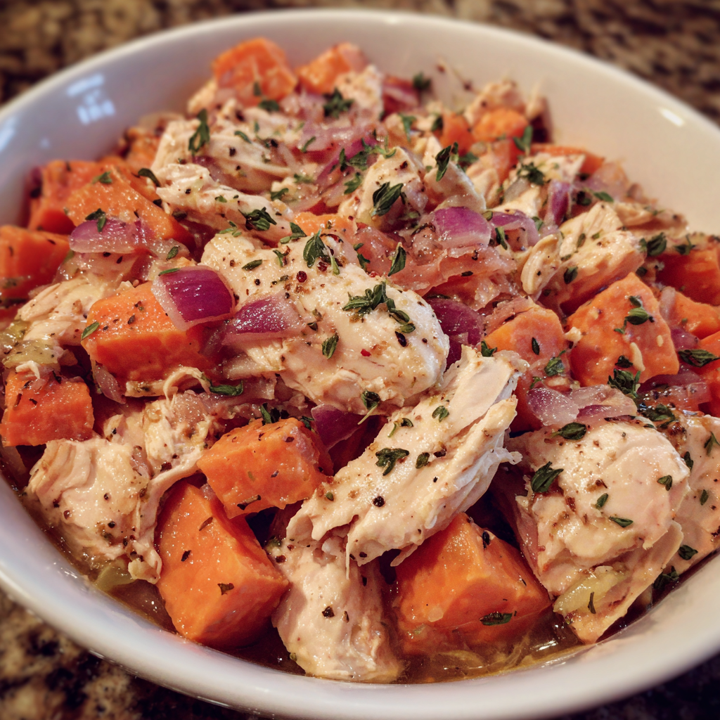 Crockpot Chicken and Sweet Potatoes