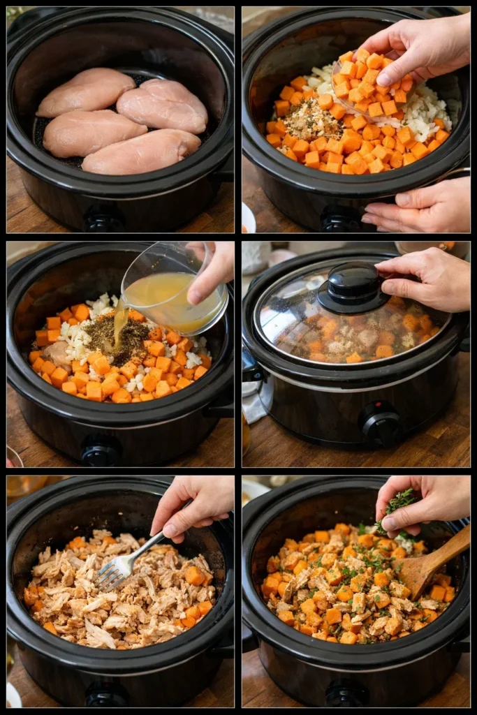 Crockpot Chicken and Sweet Potatoes