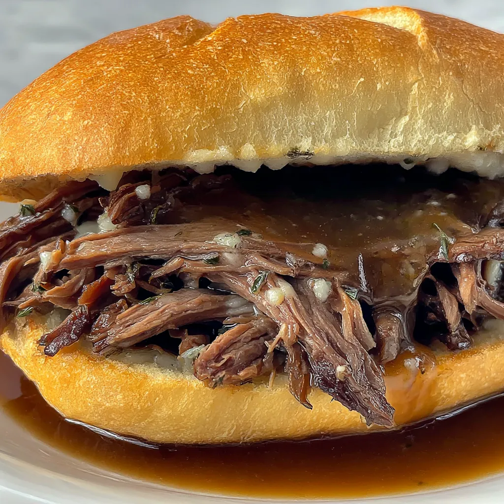 Crockpot French Dip Sandwiches