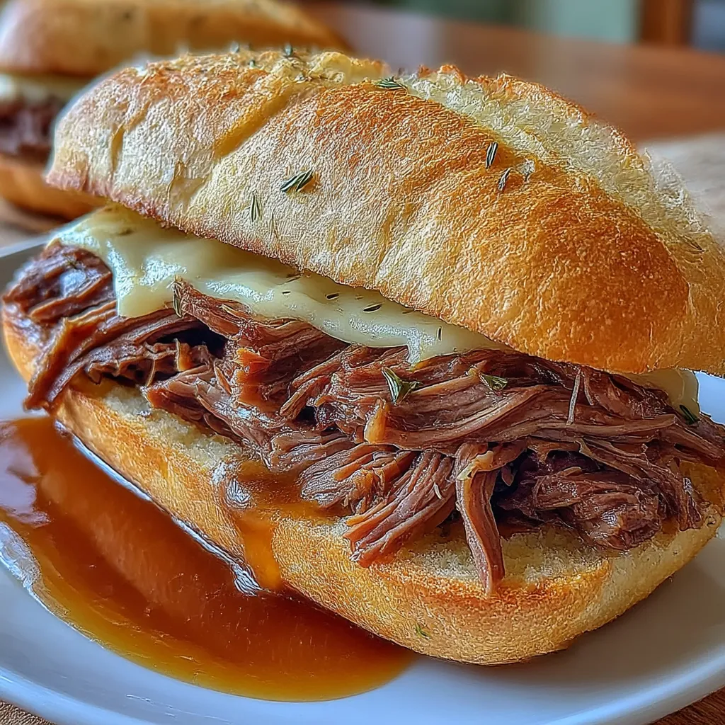 Crockpot French Dip Sandwiches