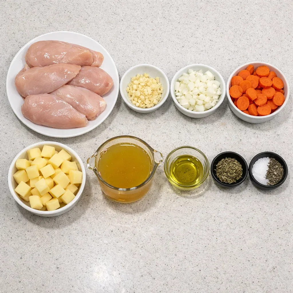 Crockpot Garlic Herb Chicken Dinner