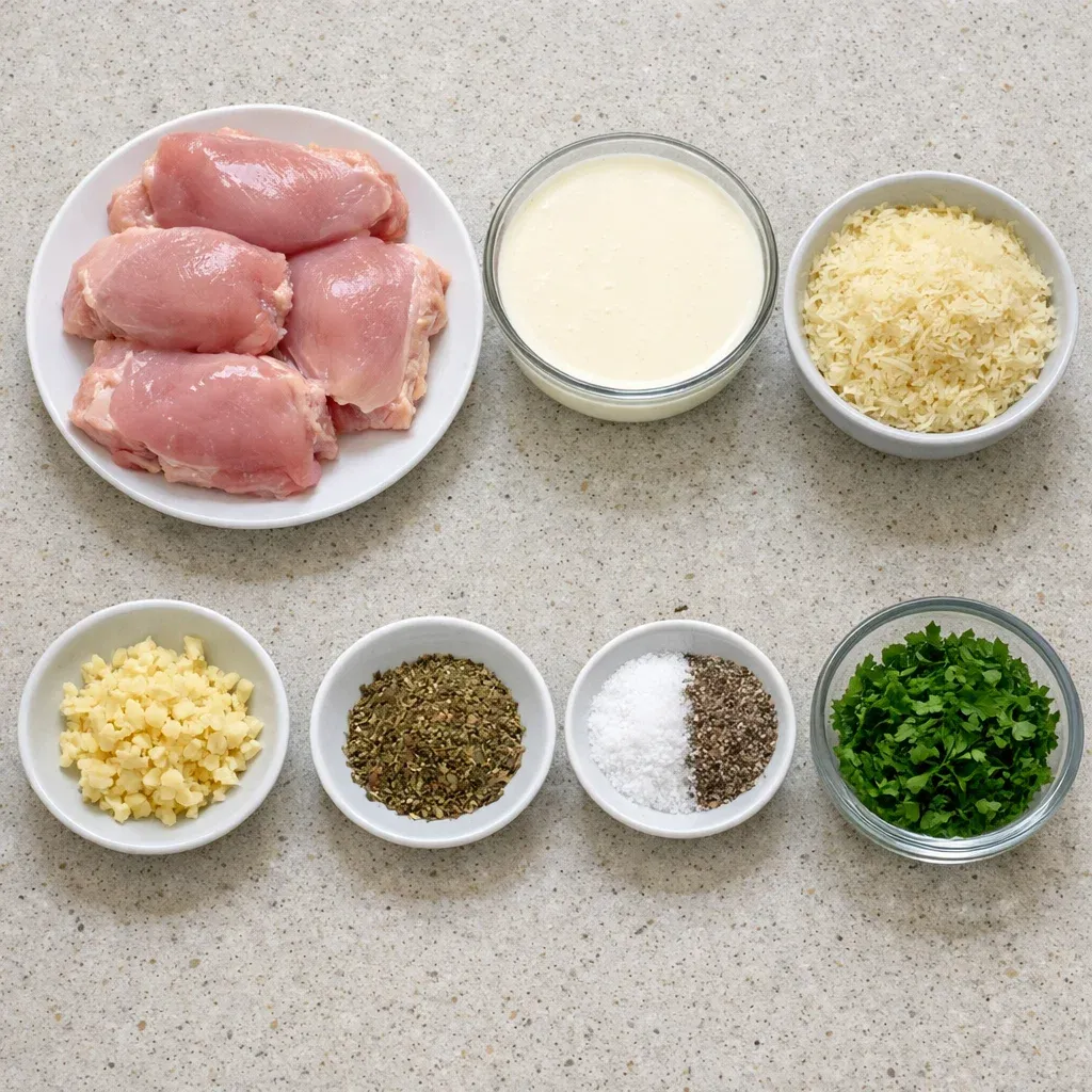 Crockpot Garlic Parmesan Chicken Thighs