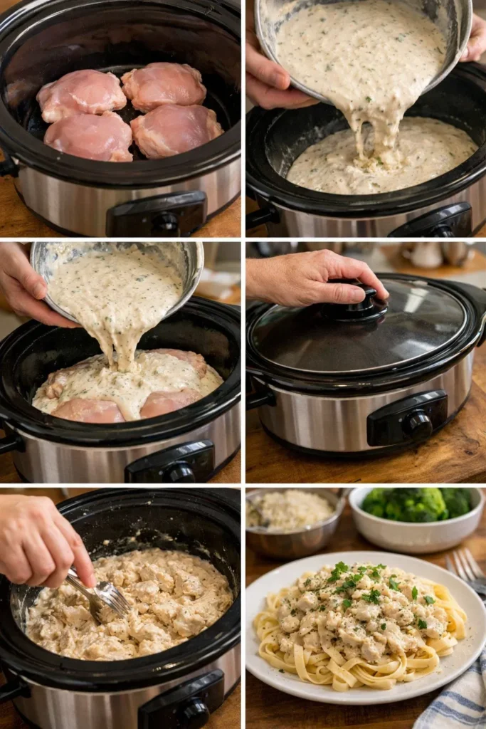 Crockpot Garlic Parmesan Chicken Thighs