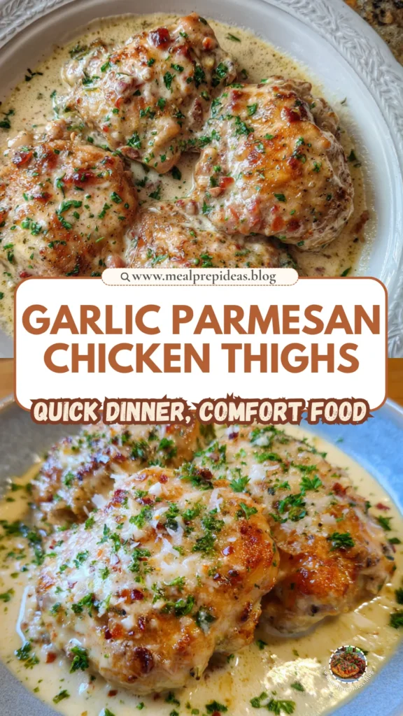 Crockpot Garlic Parmesan Chicken Thighs