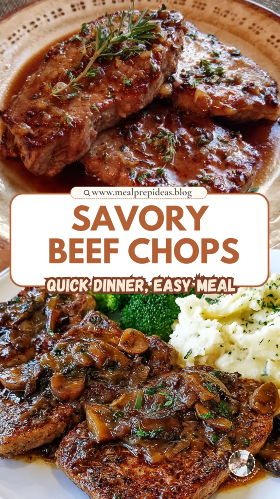 Easy Boneless Thin Beef Chops in Savory Pan Sauce