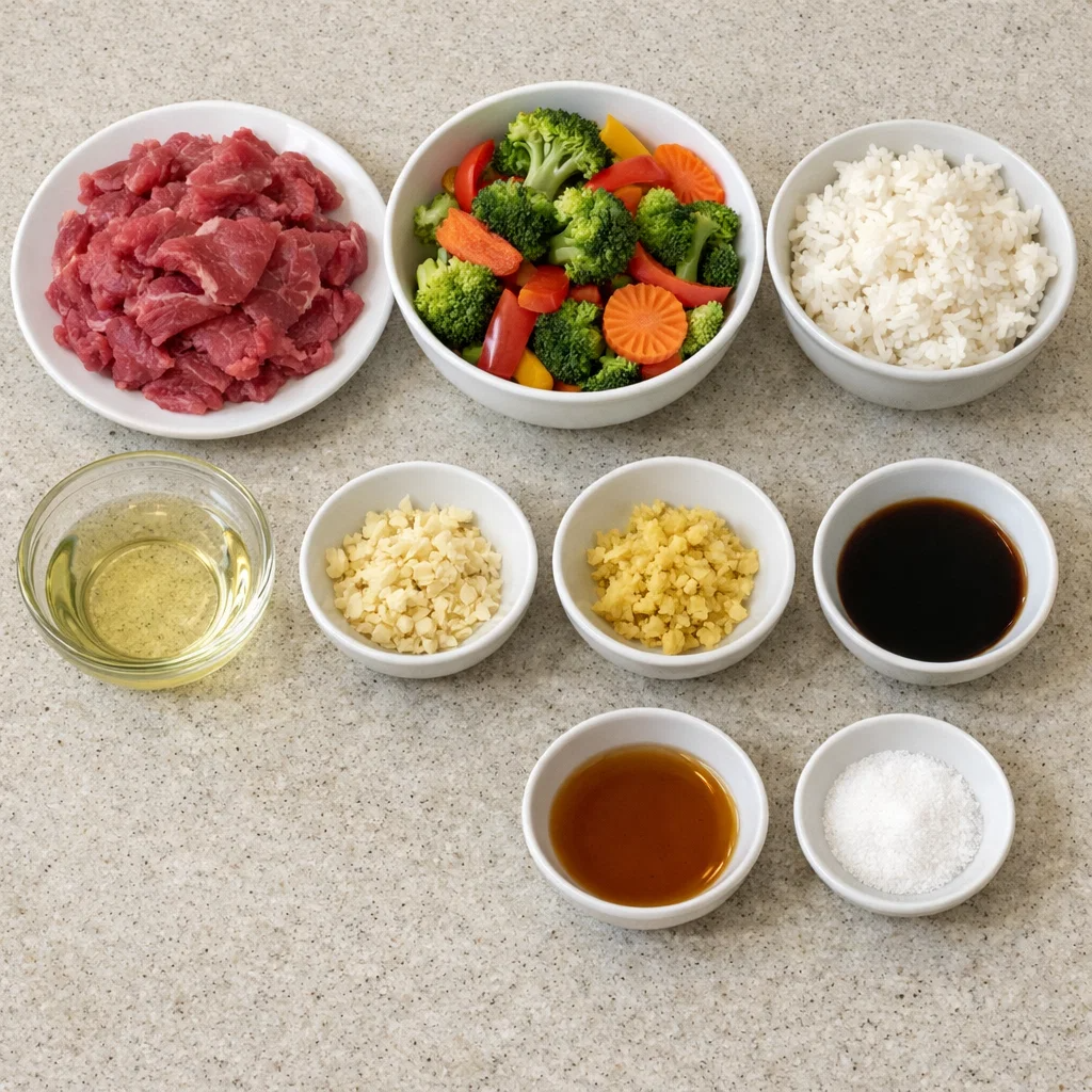 Easy beef and vegetables stir fry
