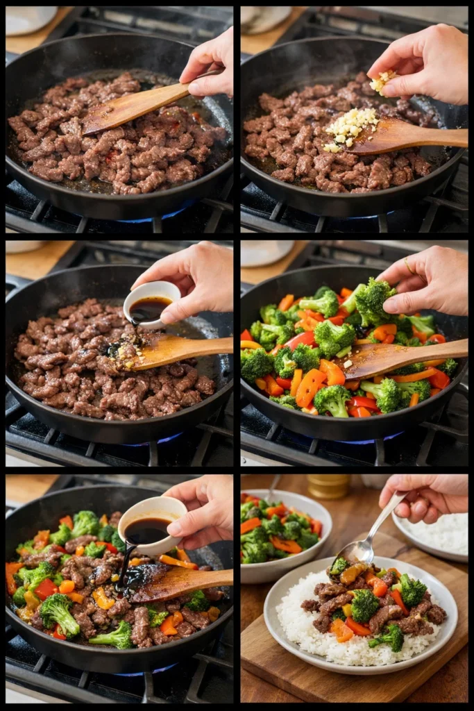 Easy beef and vegetables stir fry