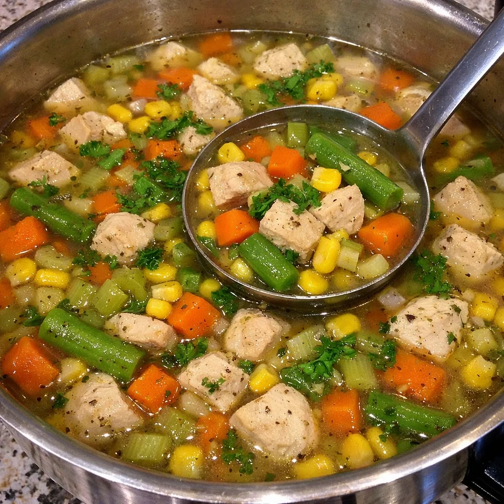 Hearty Chicken Veggie Soup