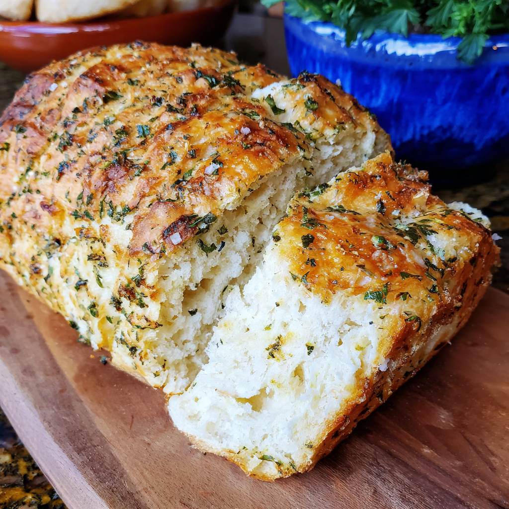 Homemade Italian Herb & Cheese Bread