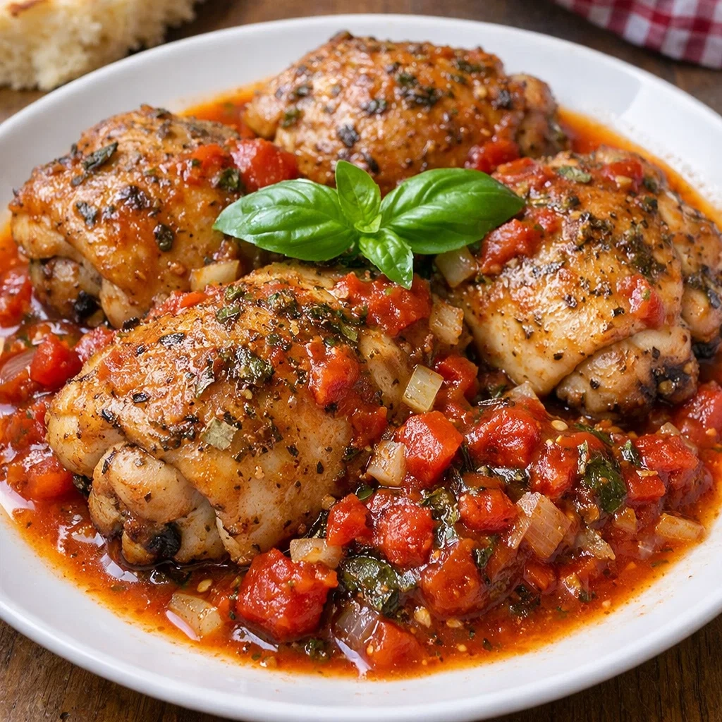Italian Crockpot Chicken Thighs