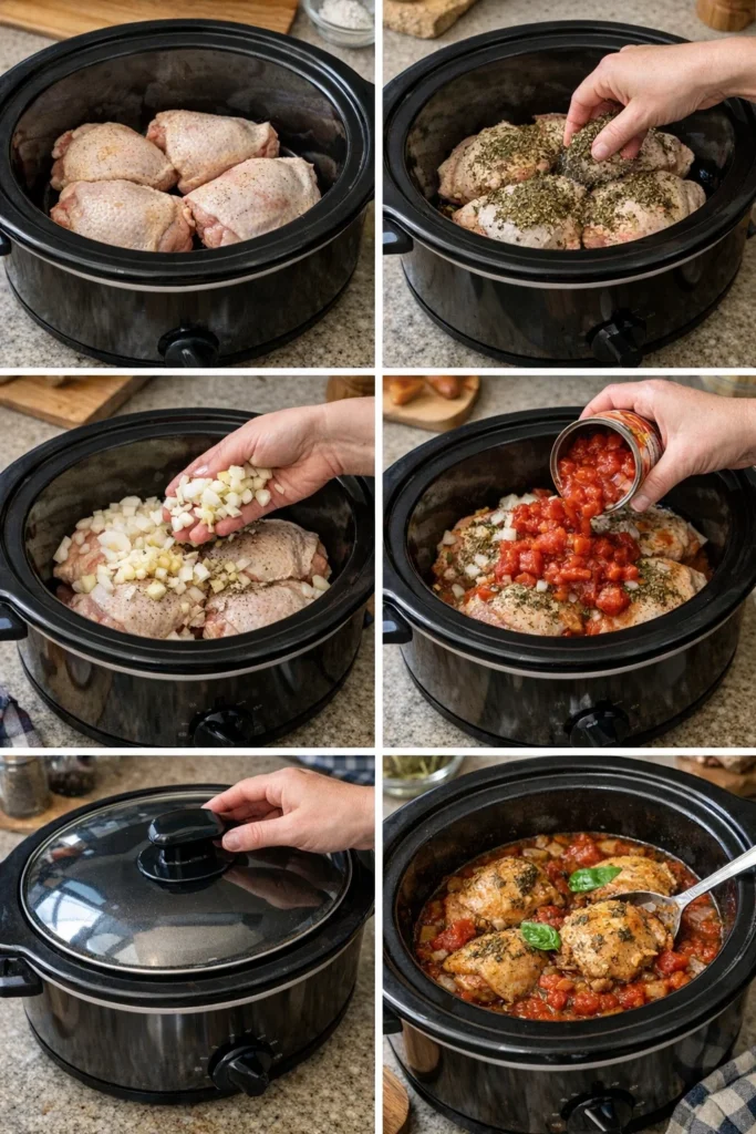 Italian Crockpot Chicken Thighs