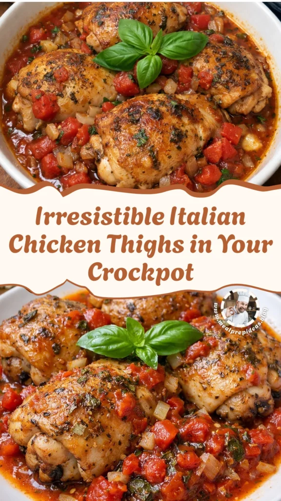 Italian Crockpot Chicken Thighs